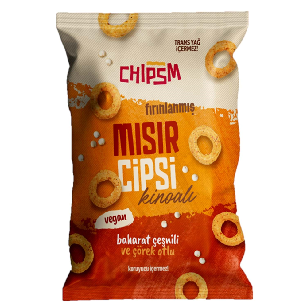 Doğal Chipsm Mısır Cipsi Kinoalı 70 Gr