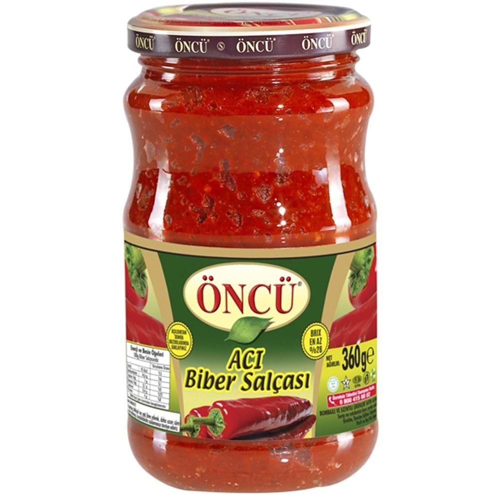 Öncü Ev Tipi Acı Biber Salçası 360 Gr