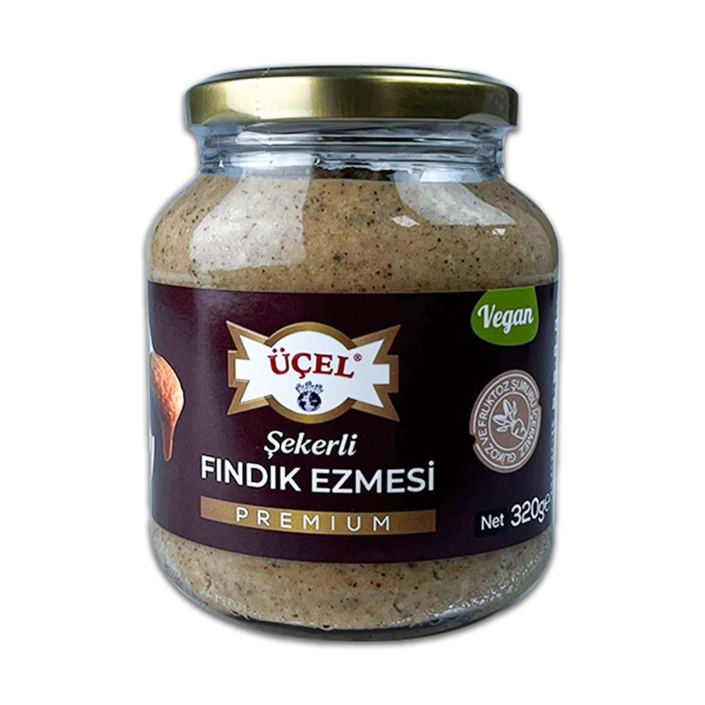 Üçel Şekerli Fındık Ezmesi %70 Fındık 320 Gr
