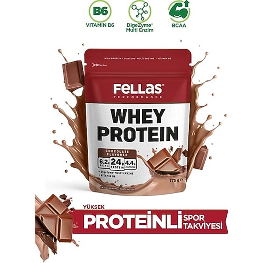 Fellas Performance Çikolata Aromalı Protein Tozu 175 Gr Kilitli Paket