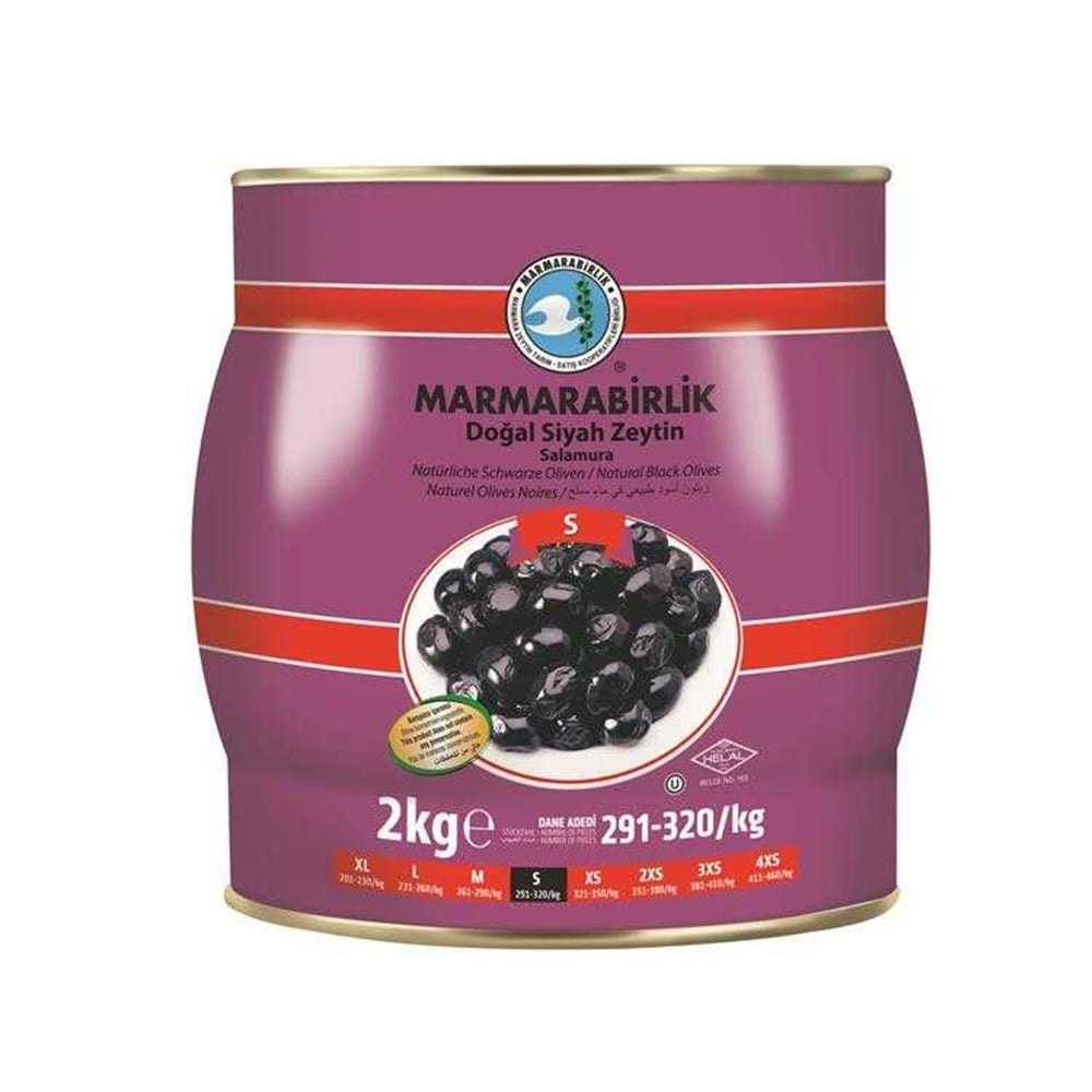 Marmarabirlik Zeytin Hususi (S) 2 Kg Teneke