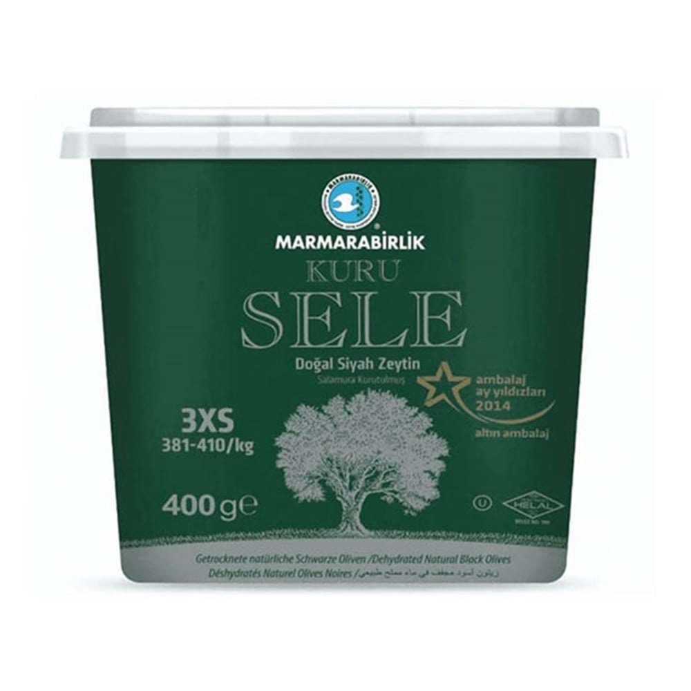 Marmarabirlik Zeytin Kuru Sele(3Xs)(381-410)400 Gr Pet Ambalaj