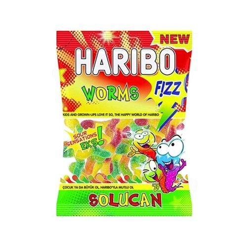Haribo Fizz Solucan Şekerleme 70 Gr