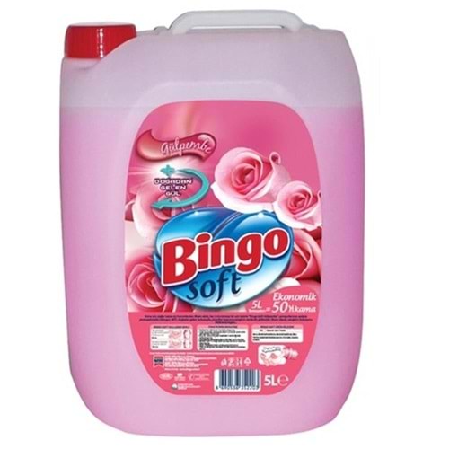 Bingo Soft Yumuşatıcı Gülpembe 5 Lt