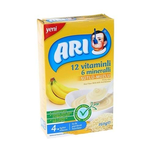 Arı 12 Vitaminli 6 Mineralli Sütlü Muzlu Pirinçli 250 Gr