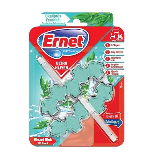 Ernet Klozet Blok Ultra Hijyen 2X50 Gr Okaliptus