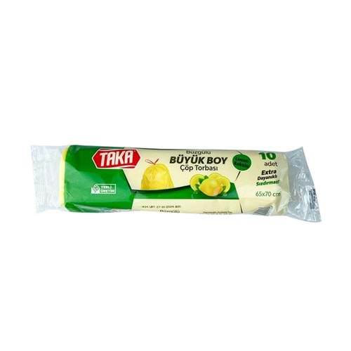 Taka Çöp Torbası Büyük Boy Limonlu 65X70 10 Lu