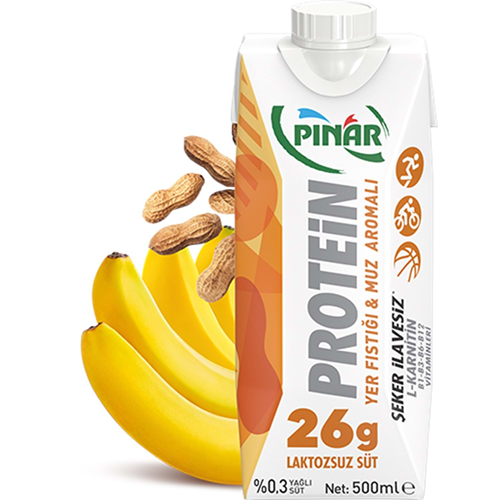 Pınar Süt Protein Muzlu Yer Fıstığı 500 Ml
