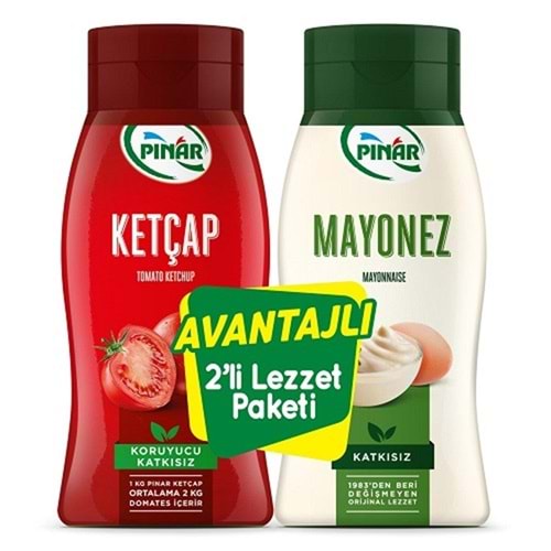 Pınar Ketçap 420 Gr + Mayonez 350 Gr ( %50 Az Yağlı )