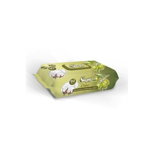 Sleepy Islak Havlu Pamuk-Zeytin Kapaklı 90 Lı