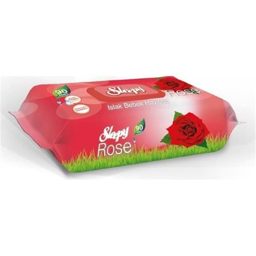 Sleepy Islak Havlu Güllü Kapaklı 90 Lı