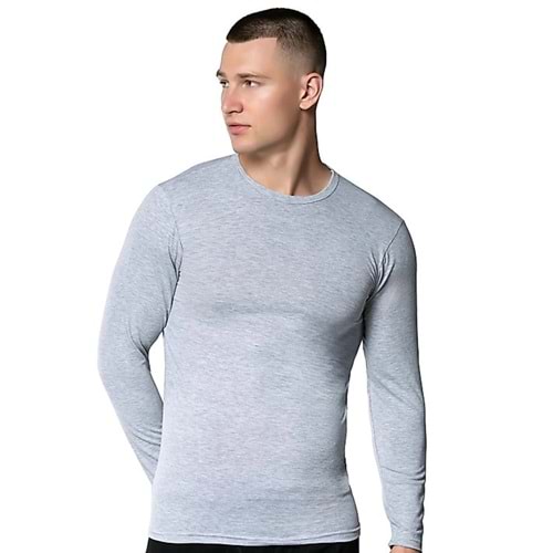 Gümüş İç Giyim Lyc Uzun Kol Erkek Fanila - 4022 - Gri - L