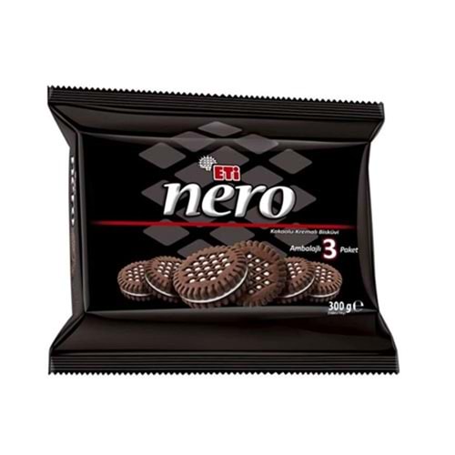 Eti Nero Kakaolu Kremalı Bisküvi 3 Lü Paket 300 Gr