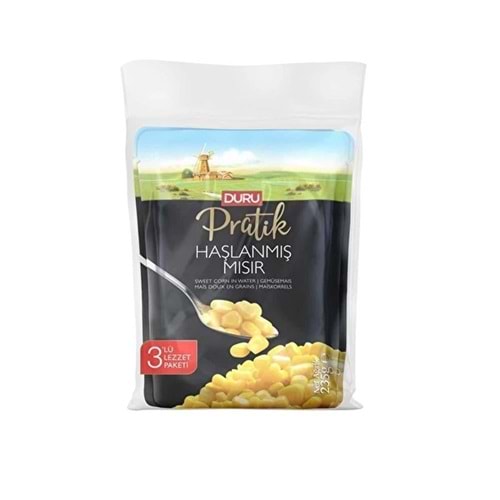 Duru Pratik Haşlanmış Mısır 3X235 Gr