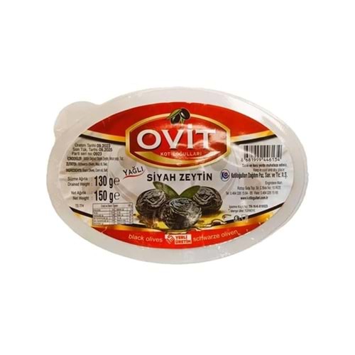 Ovit Yağlı Siyah Zeytin 150 Gr Vakumlu
