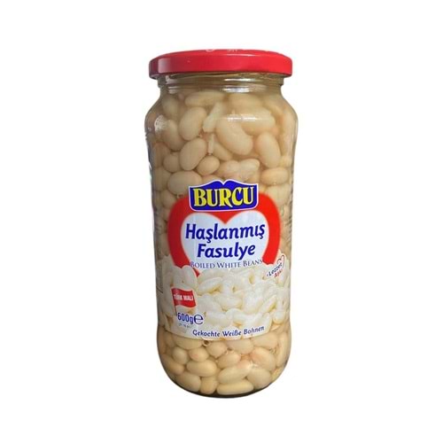 Burcu Kuru Fasülye Haşlanmış Cam 600 Gr