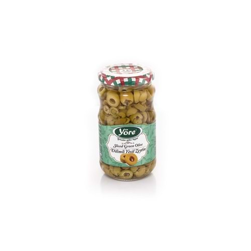 Yöre Dilimli Yeşil Zeytin Cam 350 Gr