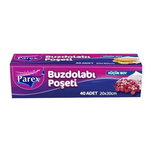 Parex Buzdolabı Poşeti Küçük Boy 20X30 Cm 40 Lı