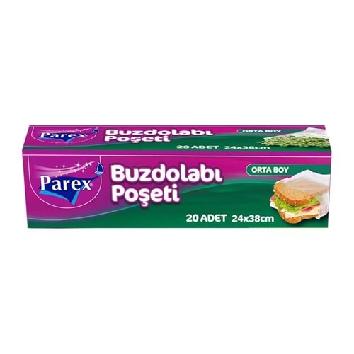 Parex Buzdolabı Poşeti Orta Boy 24X38 Cm 20 Li