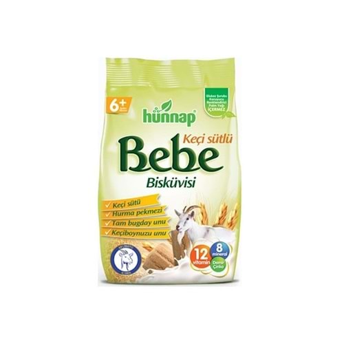 Hünnap Keçi Sütlü Bebe Bisküvisi 6 + Ay 200 Gr