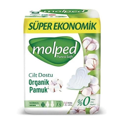 Molped Hijyenik Ped Pure & Soft Uzun 18Li