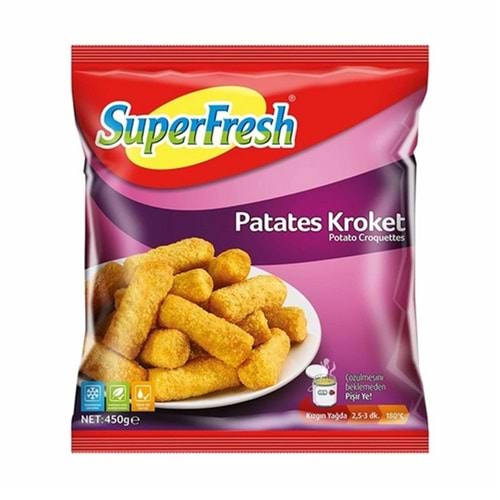 Süperfresh Patates Kroket 450 Gr