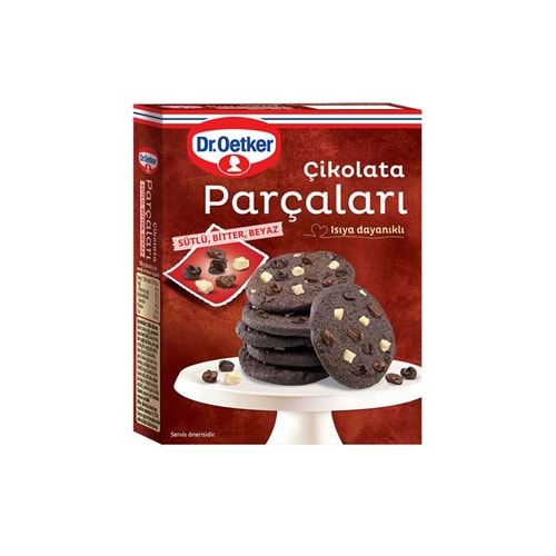 Dr. Oetker Çikolata Parçaları Sütlü Bitter Beyaz 70 Gr