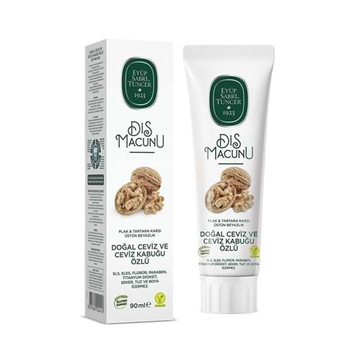 Eyüp Sabri Tuncer 90 Ml Diş Macunu Doğal Ceviz Ve Ceviz Kabuğu Özlü
