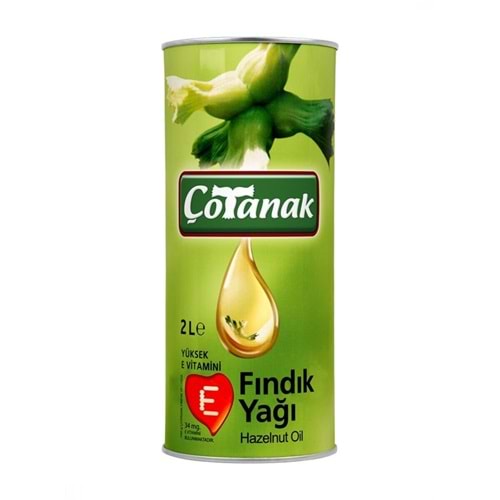 Çotanak Fındık Yağı 2 Lt Teneke