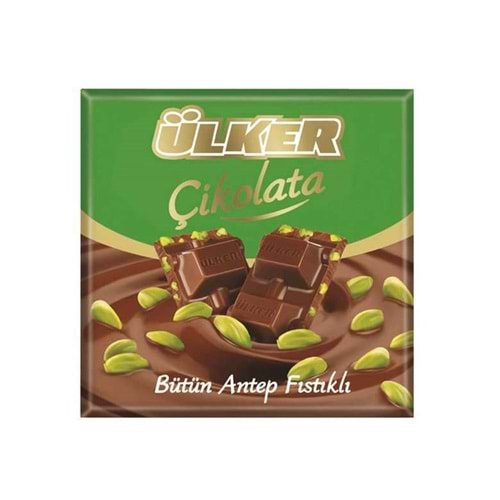 Ülker Kare Çikolata Antep Fıstıklı 65 Gr