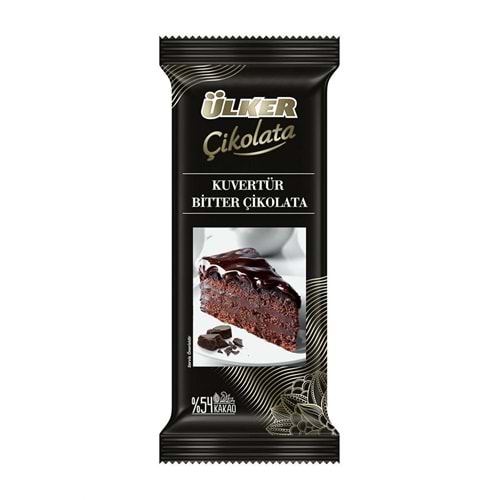 Ülker Çikolata Kuvertur Bitter % 54 Kakao 200 Gr
