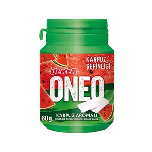 Ülker Oneo Karpuz Aromalı Draje Sakız 60 Gr Şişe