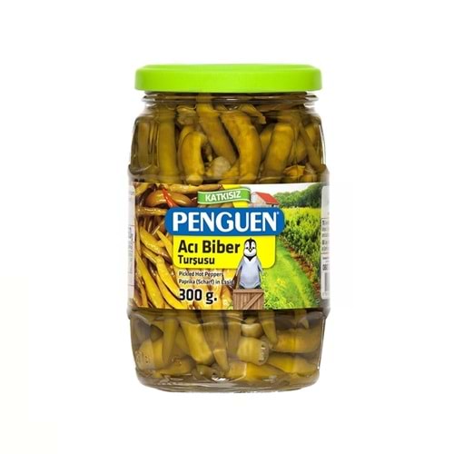 Penguen Acılı Biber Turşu 300 Gr Cam