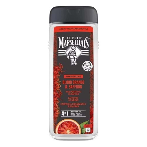 Le Petit Marseillais Duş Jeli Kan Portakalı Ve Safran For Men 400 Ml