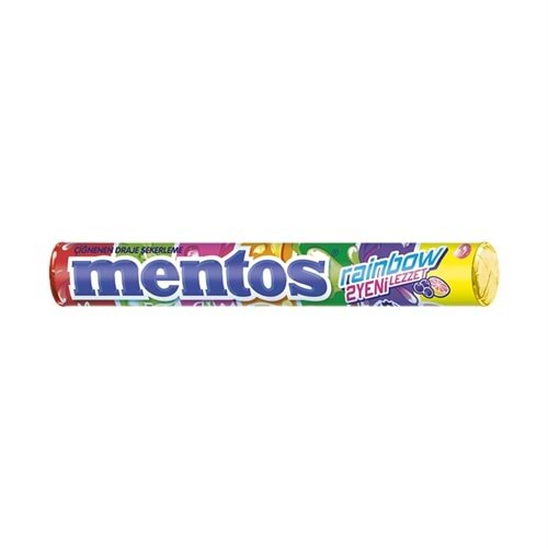 Mentos Stick Rainbow Meyveli Draje Şekerleme 37.5 Gr