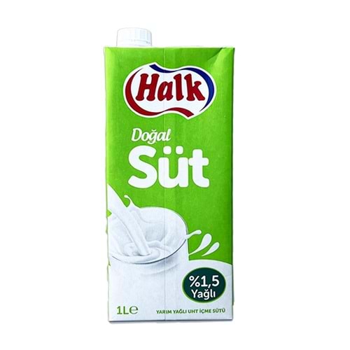 Halk Süt Yarım Yağlı 1 Lt