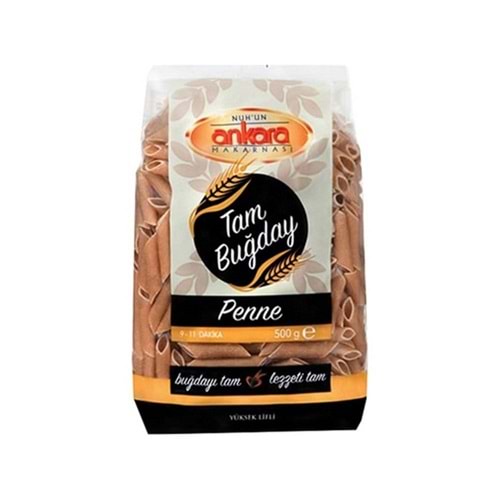 Nuhun Ankara Tam Buğday Kalem Makarna 500 Gr