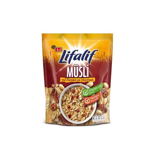 Eti Lifalif Yer Fıstıklı Hurmalı Müsli Kahvaltı Gevreği 350 Gr