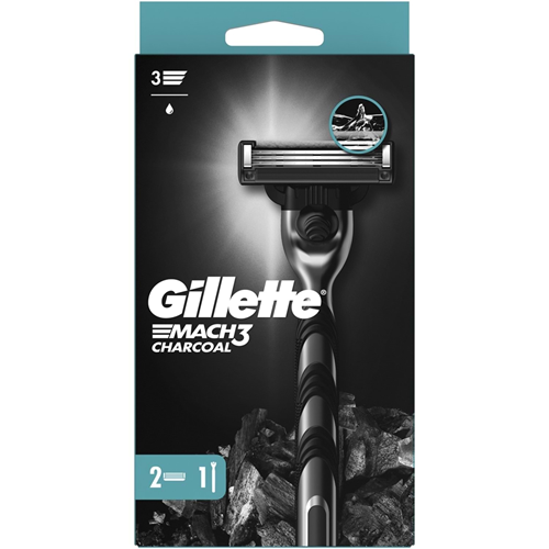 Gilette Mach3 Makine Charcoal Razor 2Up