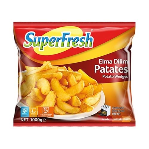 Süperfresh Elma Dilim Patates 1000 Gr