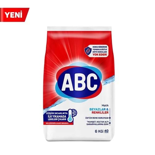 Abc Matik 6 Kg Renkliler Beyazlar