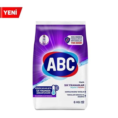 Abc Matik 6 Kg Sık Yıkananlar Renkliler Beyazlar