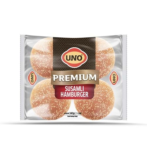 Uno Premium Susamlı Hamburger Ekmeği 340 Gr