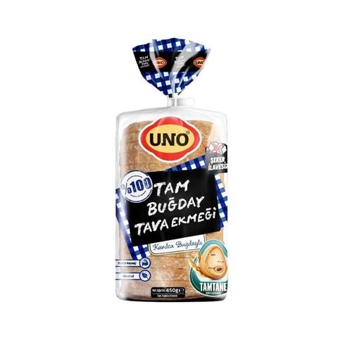 Uno Tam Buğday Tava Ekmeği 450 Gr