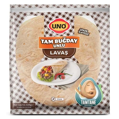 Uno Tam Buğday Lavaş 25 Cm 325 Gr 5 Li