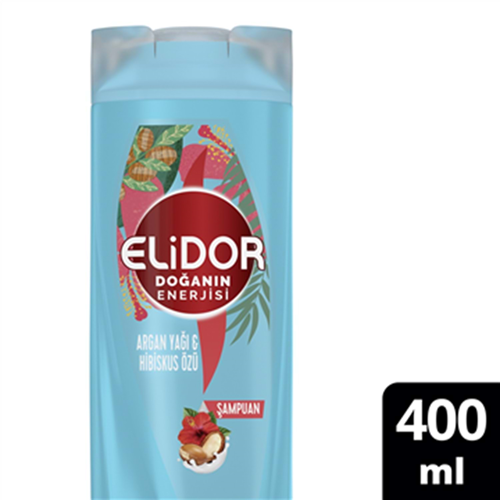 Elidor Doğanın Enerjisi Saç Bakım Şampuanı Argan Yağı Ve Hibiskus Özü 400 Ml