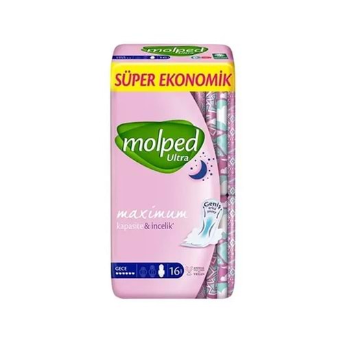 Molped Hijyenik Ped Ultra Gece Süper Eko 16 Lı
