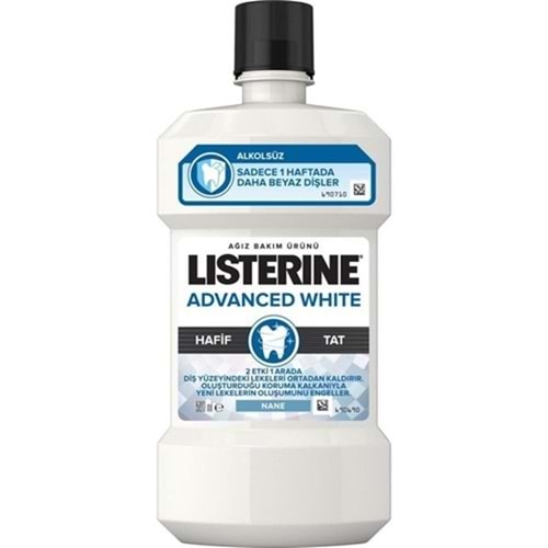 Listerine Ağız Suyu Advance White 500 Ml Hafif Tat