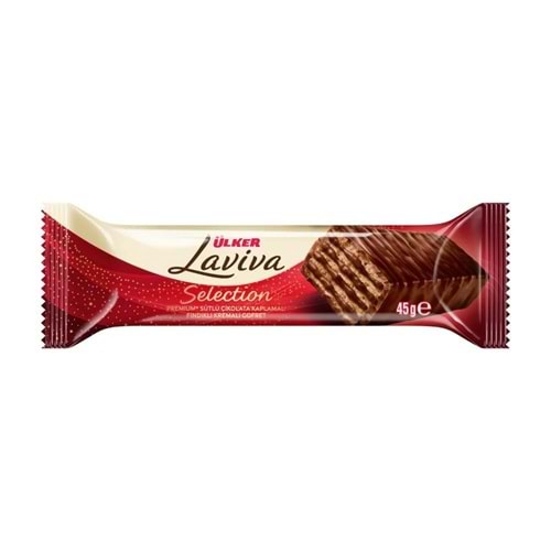 Ülker Laviva Selection Sütlü Çikolata Kaplamalı Fındıklı Kremalı Gofret 45 Gr