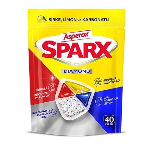 Asperox Sparx Diamond Bulaşık Makinesi Tableti 40 Lı